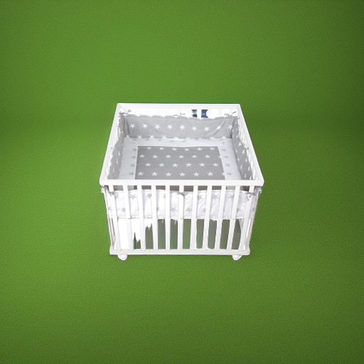 Детский квадратный манеж 100х100 см с бампером Little stars, белый Roba