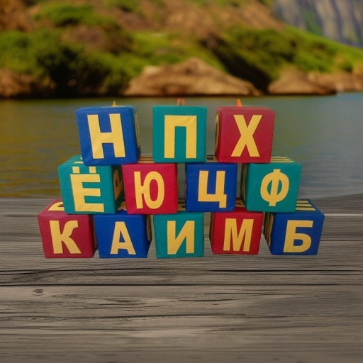 Игровой познавательный Набор мягких модулей Азбука 40 см 6 кубиков Лантана