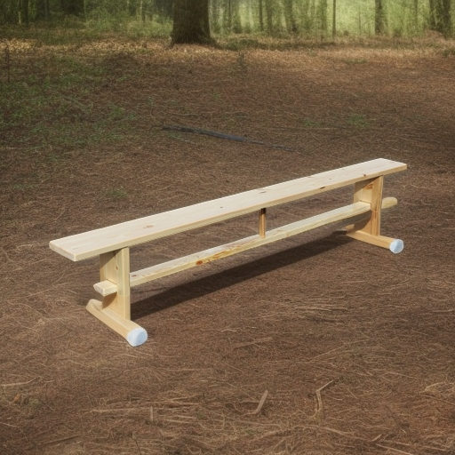 Скамья гимнастическая 2,4 м на деревянных ножках