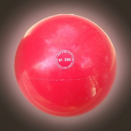 Мяч для художественной гимнастики RITMIC 280 г, красный Ledraplastic