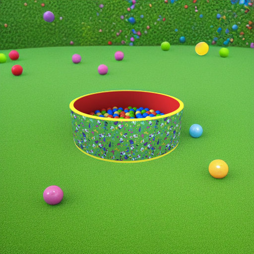 Сухой бассейн с шариками Веселая полянка зеленый