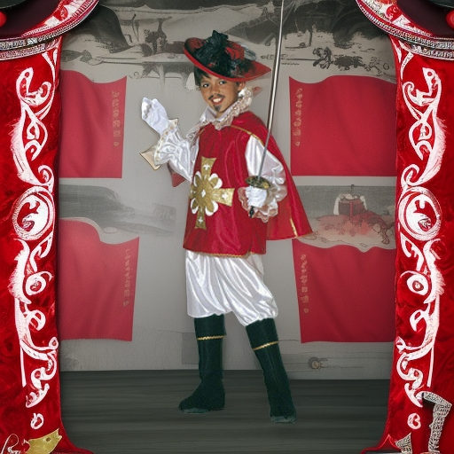 Мушкетер красный, рост 128 Widmann