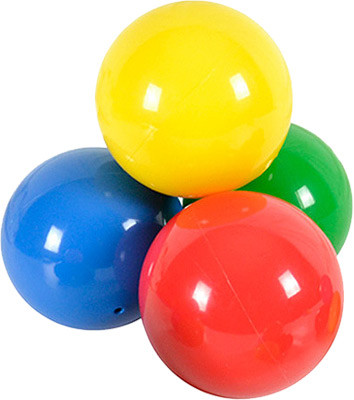 Мячи игровые резиновые Universal Balls Maxi 12,5 см, 4 штуки Ledraplastic