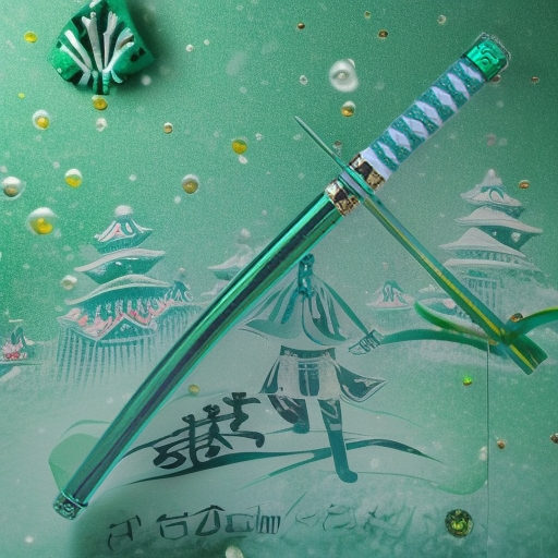 Меч самурая зеленый, 60 см Snowmen