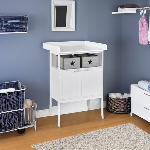 Пеленальный комод с шкафчиком Hamburg белый Roba