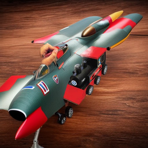 Модель деревянная ПАРОВОЗИК Colorific