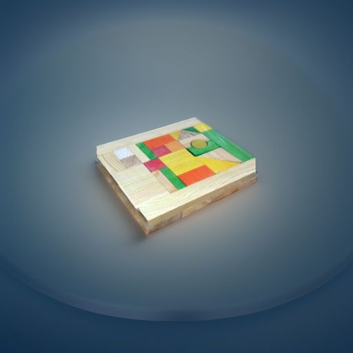 Конструктор деревянный ПОСТРОЙ СВОЙ ГОРОД цветной, 51 деталь ТД Дворики