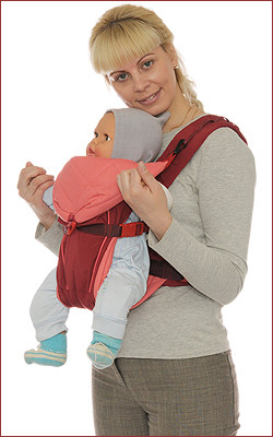 Рюкзак-кенгуру BabyActive Lux, вишневый Чудо-Чадо