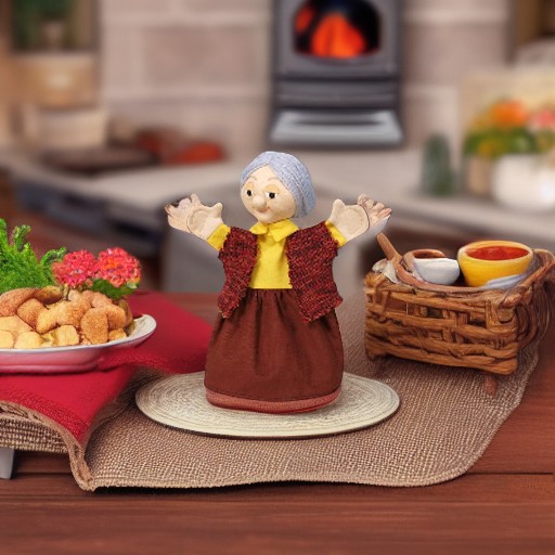 Кукла на руку БАБУШКА ЛАДУШКА Moravska Ustrenda Brno