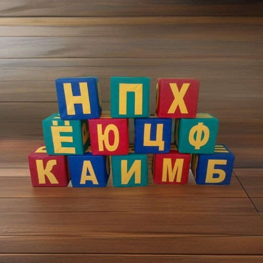 Игровой познавательный Набор мягких модулей Азбука 40 см 6 кубиков Лантана