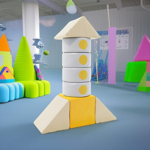 Мягкие игровые блоки Ракета Pastel Romana