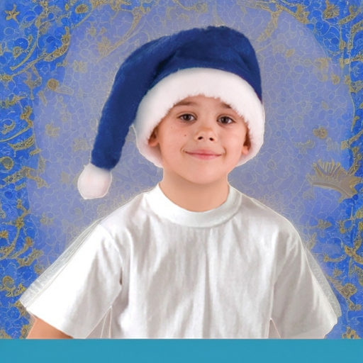 Колпак новогодний синий, р.52 Батик