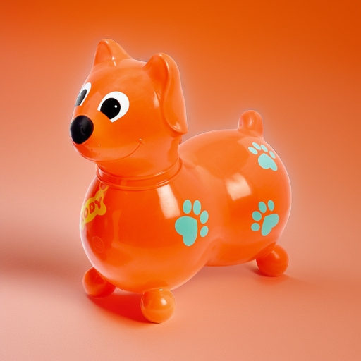 Попрыгун Собачка KODY оранжевая Ledraplastic