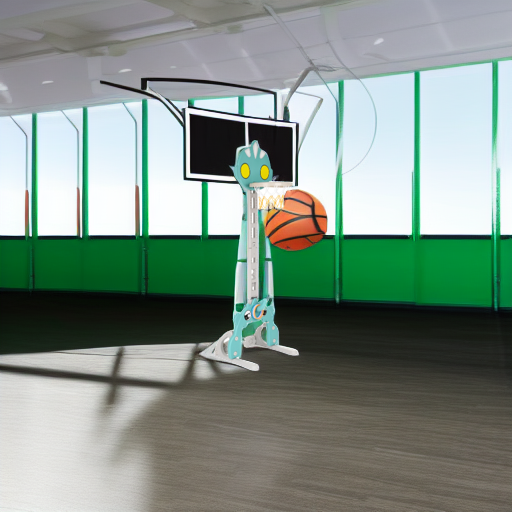 Стойка баскетбольная Ultraman с кольцебросом и футбольными воротами зеленая