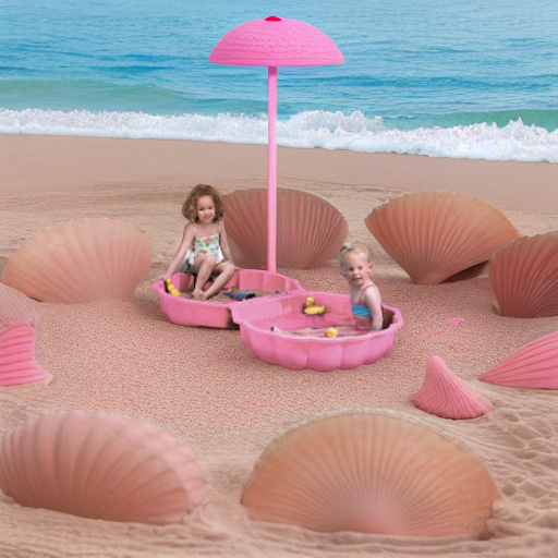 Песочница-ракушка двойная розовая Paradiso