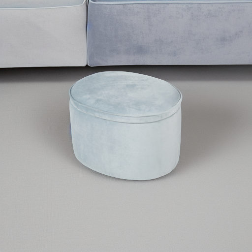 Детский велюровый овальный пуфик Lil Sofa голубой Roba