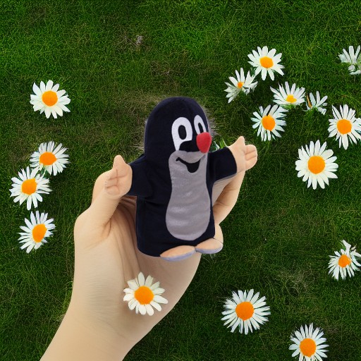 Кукла на руку Кротик 21 см со звуком Moravska Ustrenda Brno