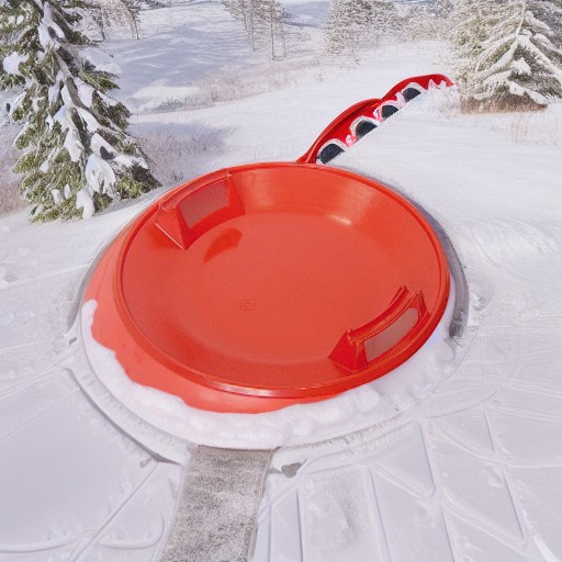 Санки-ледянка круглые красные