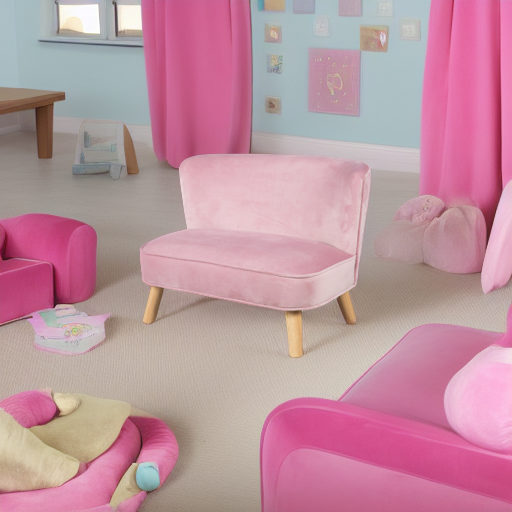 Детский велюровый диван Lil Sofa розовый Roba