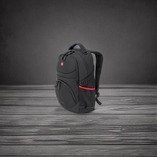 Рюкзак S-06 универсальный уплотненная спинка облегченный черный, 46х32х15 см