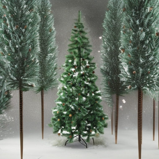 Ель искусственная Velvet Pinewood 240 см, с инеем и шишками