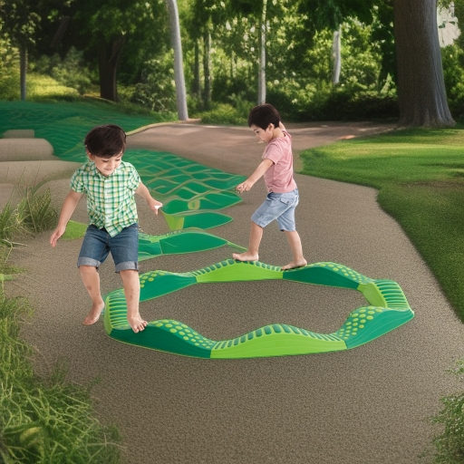 Волнистая тактильная дорожка зеленая, 8 элементов Weplay