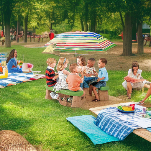 Столик для пикника с зонтом Step 2