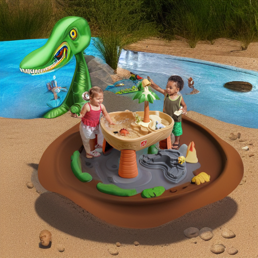 Столик для игр с песком и водой Дино