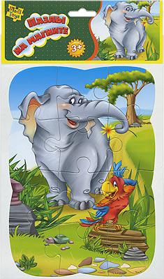 Магнитный пазл СЛОН И ПОПУГАЙ Vladi Toys