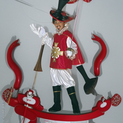 Мушкетер красный, рост 128 Widmann