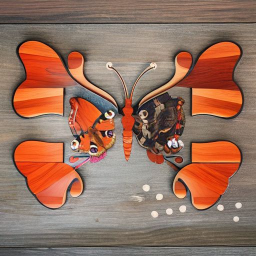 Пазл деревянный РОСТ БАБОЧКИ, 4 слоя Rolf