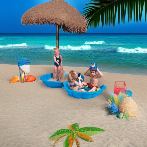 Песочница-ракушка MAXI двойная голубая Paradiso