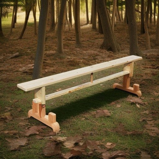 Скамья гимнастическая 2,4 м на деревянных ножках