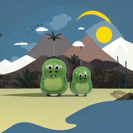 Чемодан и рюкзак ДИНОЗАВРИК Cuties and Pals