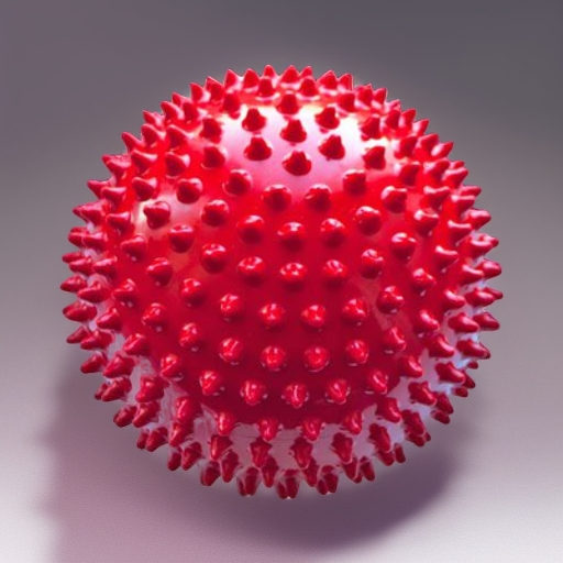 Мяч мягкий массажный ЕЖИК 12 см, красный Альпина Пласт