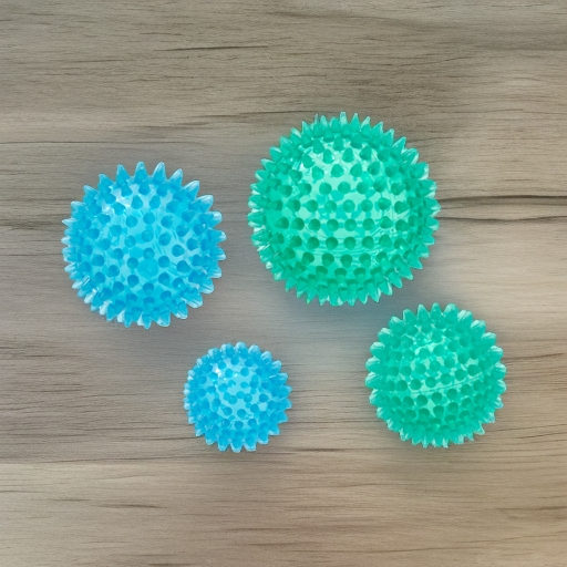 Мяч жесткий массажный ReflexBall голубой 9 см Ledraplastic