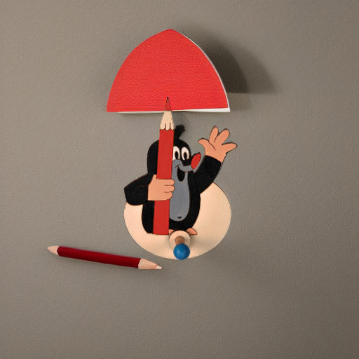 Вешалка настенная КРОТ С КАРАНДАШОМ, 1 крючок Pomy Toys