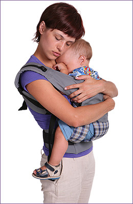 Cлинг-рюкзак БЕБИМОБИЛЬ ПРЕМЬЕР серый Чудо-Чадо