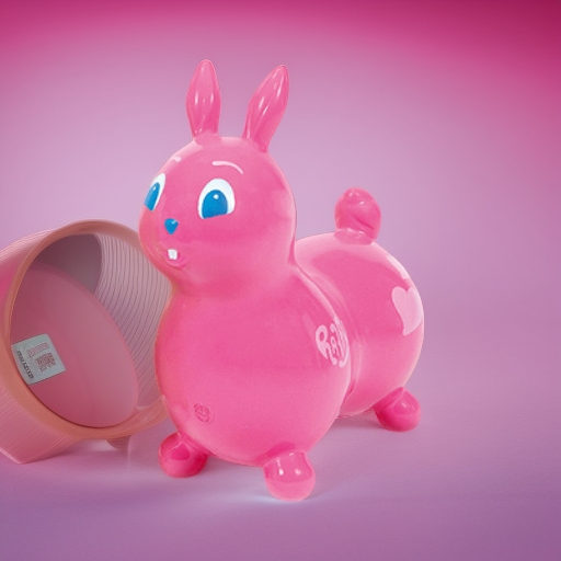 Попрыгун ЗАЙЧИК RAFFY, розовый Ledraplastic