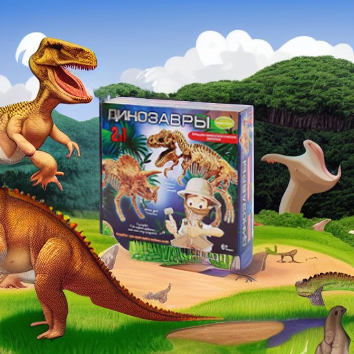 Французские опыты ДИНОЗАВРЫ 2 в 1 Bondibon