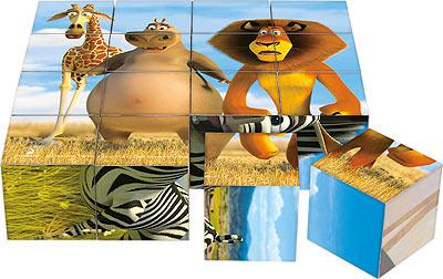 Кубики с картинками МАДАГАСКАР Woody