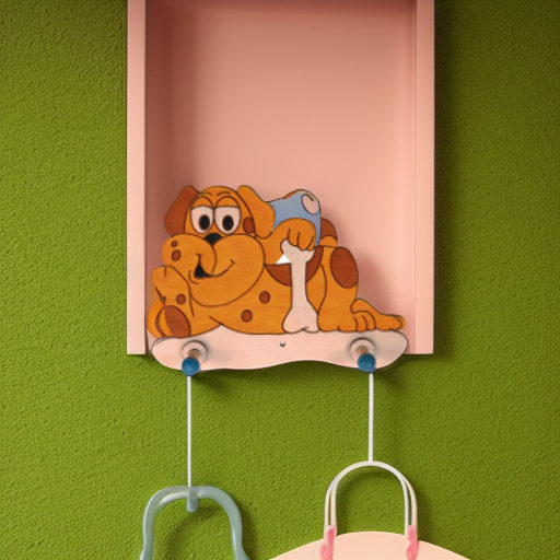 Вешалка настенная ПЕСИК, 2 крючка Pomy Toys