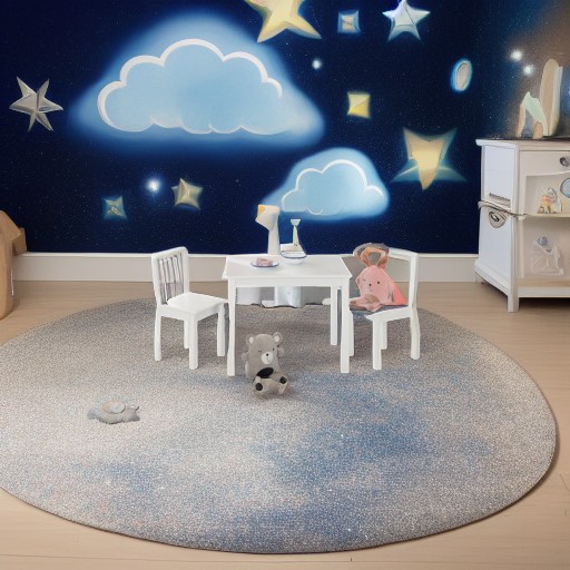 Комплект детской мебели Little Stars белый (стол и 2 стульчика) Roba