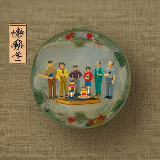 Набор фигурок Семья азиатов 3 поколения, 8 фигурок Miniland