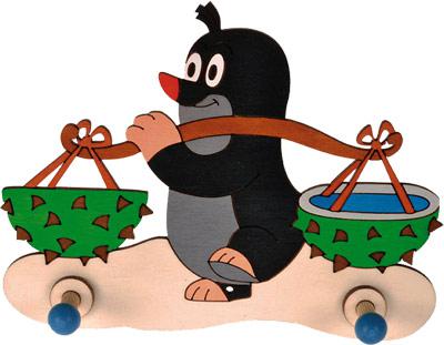 Вешалка настенная КРОТ, 2 крючка Pomy Toys