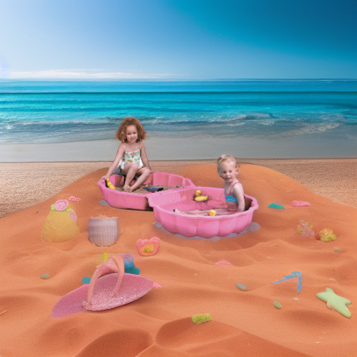 Песочница-ракушка двойная розовая Paradiso