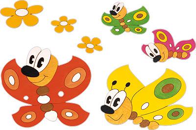 Декор на стену БАБОЧКИ И МАРГАРИТКИ Pomy Toys