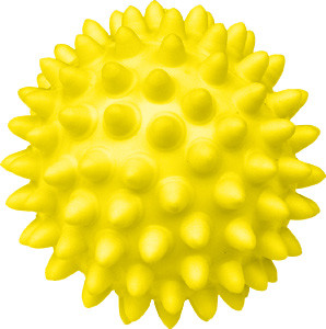 Мяч мягкий массажный ЕЖИК 8,5 см, желтый Альпина Пласт