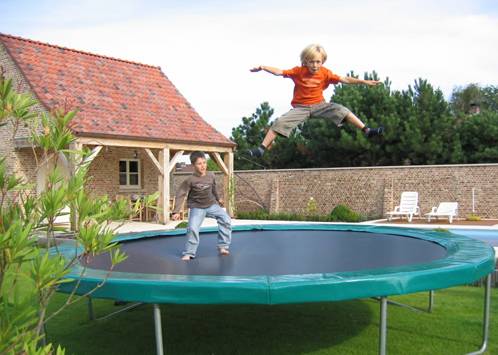 Батут с защитной сеткой PREMIUM STRONG 6 1,8 м зеленый Perfetto Sport