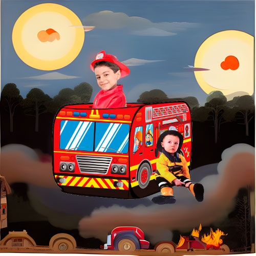 Игровой домик Пожарный фургон с шариками